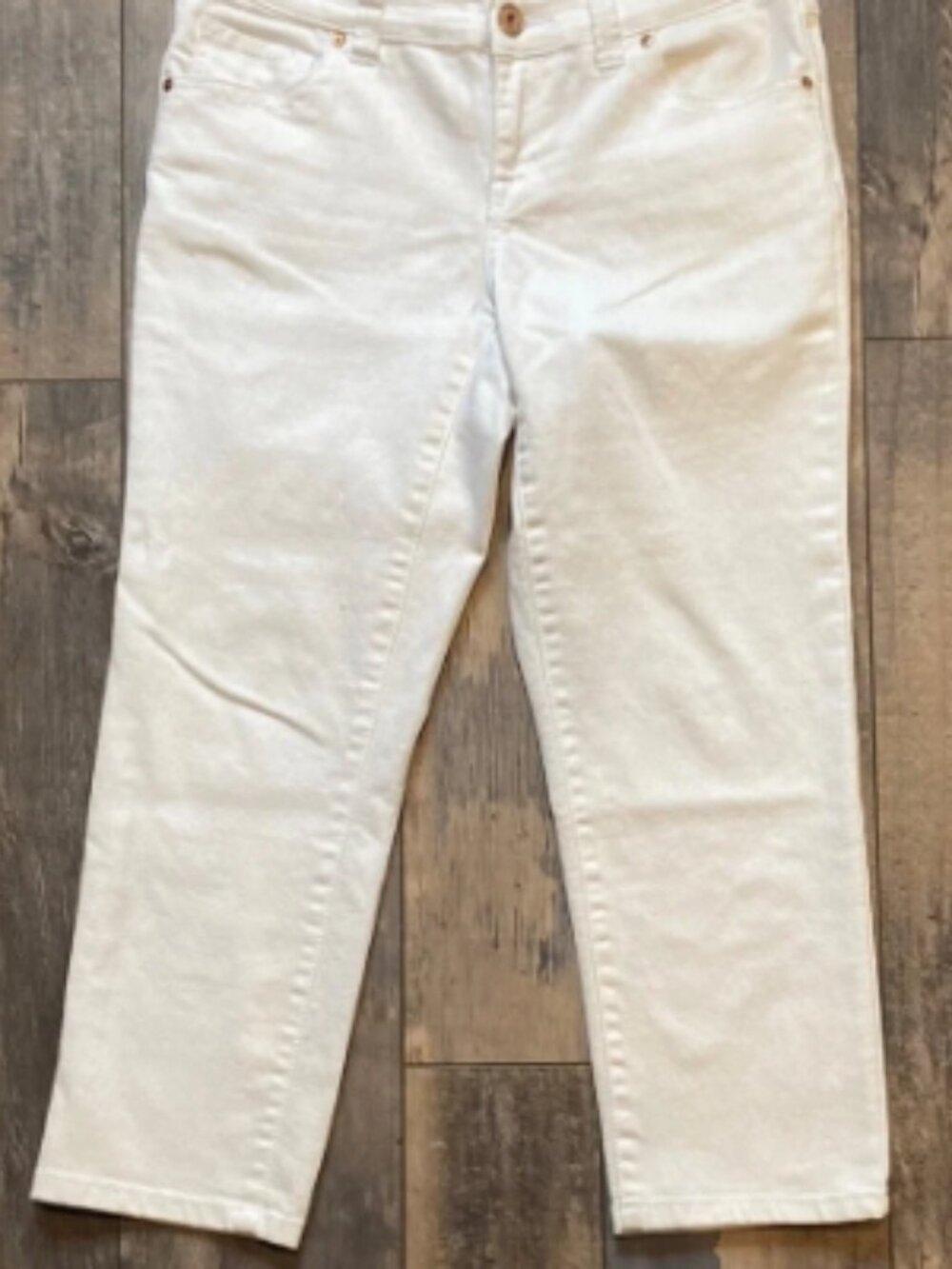 Womens White Skinny Leg Crop Jeans